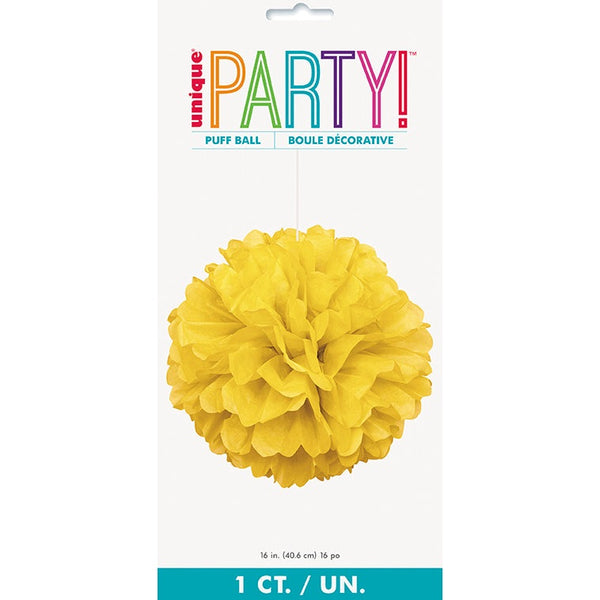 Puff Decoration – 16" – Sun Yellow