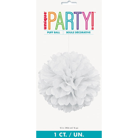 Puff Decoration – 16" – White