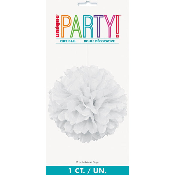Puff Decoration – 16" – White