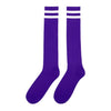 Purple Knee High Striped Socks