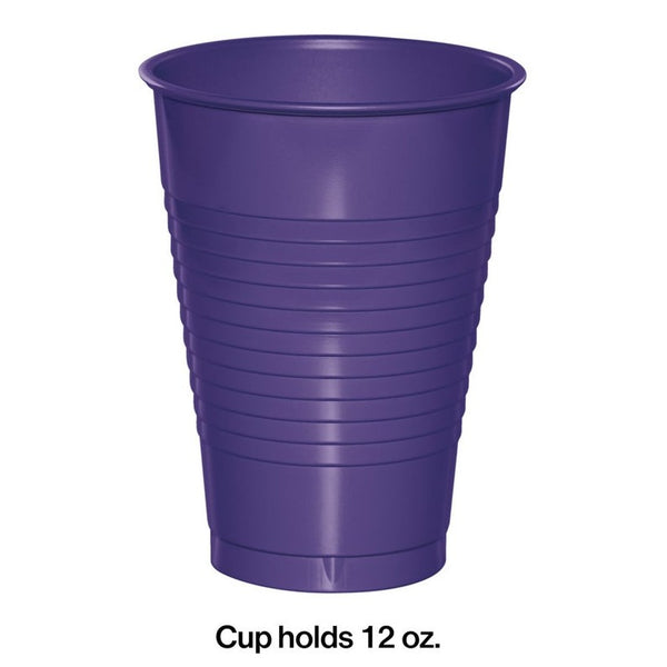 Purple Plastic 12 oz Tumblers 20CT