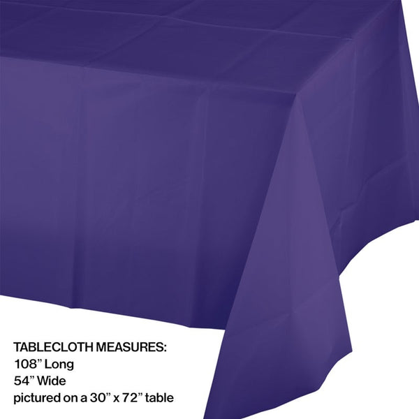 Purple Plastic Table Cover - 54" x 108" 1CT