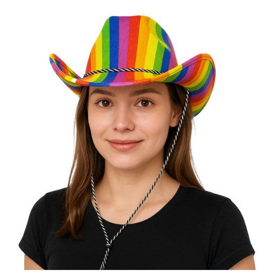 Rainbow Cowboy Hat