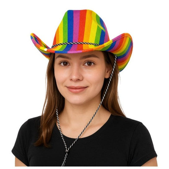 Rainbow Cowboy Hat