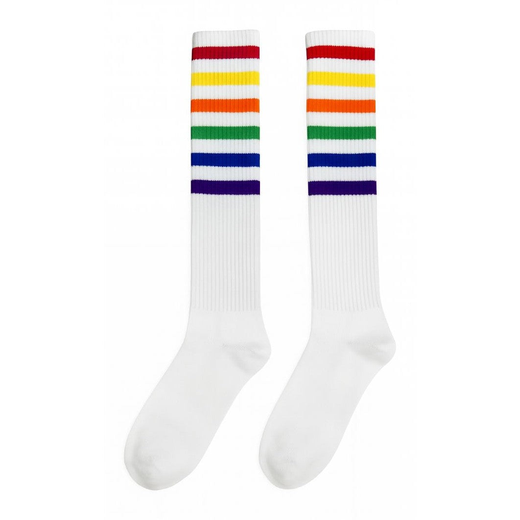 Rainbow Knee High Striped Sock