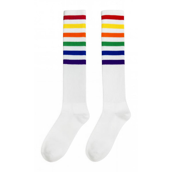 Rainbow Knee High Striped Sock