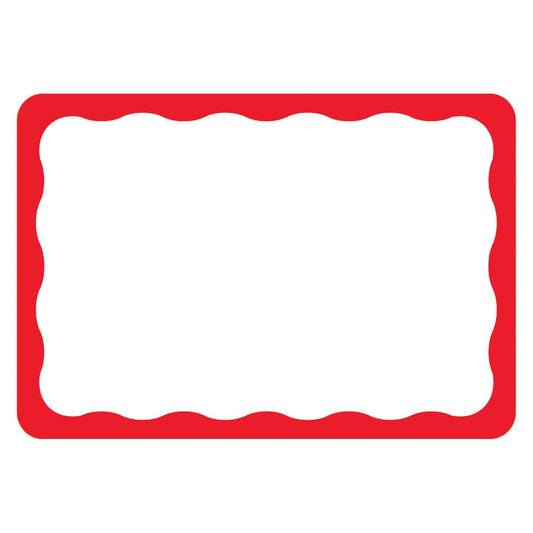 Red Border Name Tags