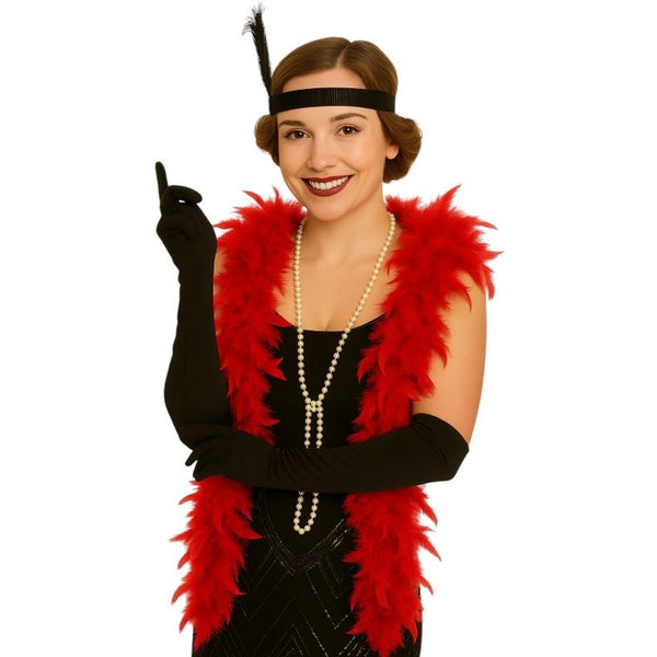 Red Feather Boa - 70g