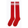 Red Knee High Striped Socks