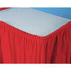 Red Plastic Table Skirt 14' x 29"