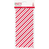 Red Striped Cellophane Bags