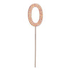 Rhinestone Number 0, Pink 1 pc