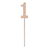 Rhinestone Number 1, Pink 1 pc