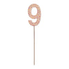 Rhinestone Number 9, Pink 1 pc