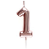 Rose Gold Number 1 Candle