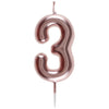 Rose Gold Number Candle 3
