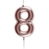 Rose Gold Number Candle 8