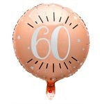 Rose Gold Sparkling Age Balloon 60 Years