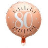 Rose Gold Sparkling Age Balloon 80 Years