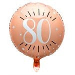 Rose Gold Sparkling Age Balloon 80 Years
