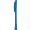 Royal Blue Solid Premium Plastic Knives, 20 Count