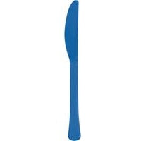 Royal Blue Solid Premium Plastic Knives, 20 Count