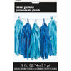 Royal & Light Blue Tissue Tassel Garland – 9ft