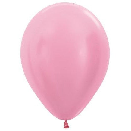 Satin Pink Sempertex 5" Latex Balloons 50/Bag