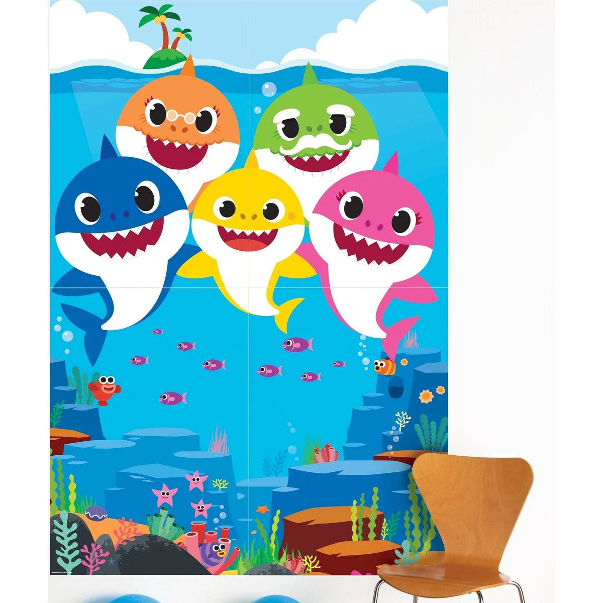 Scene Setter - Baby Shark, 59" x 65"