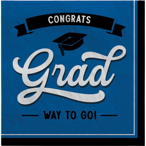 School Spirit Luncheon Napkins - Blue