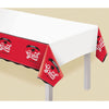 School Spirit Plastic Table Cover - Red