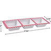 Sectioned Hot Chocolate Platter- 1 Piece -Ideal for Everyday Use and Any Occasion, 17.63" x 6.45", Red and White