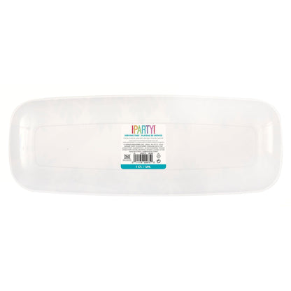 Serving Tray - Plastic, Gold, Tropical Leaves