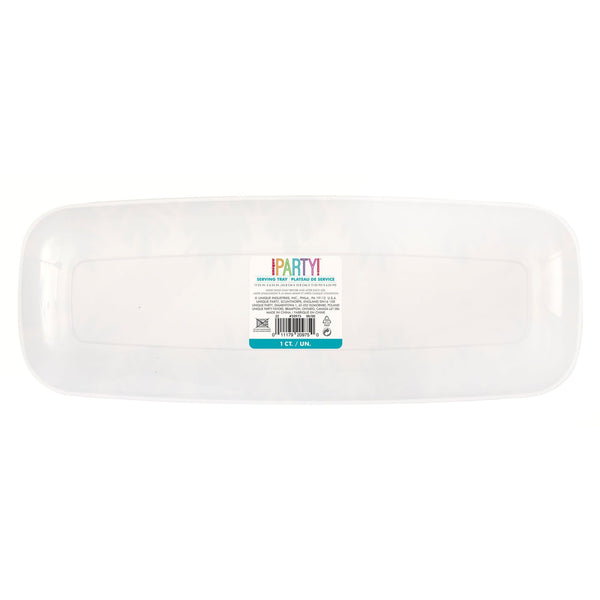 Serving Tray - Plastic, Gold, Tropical Leaves