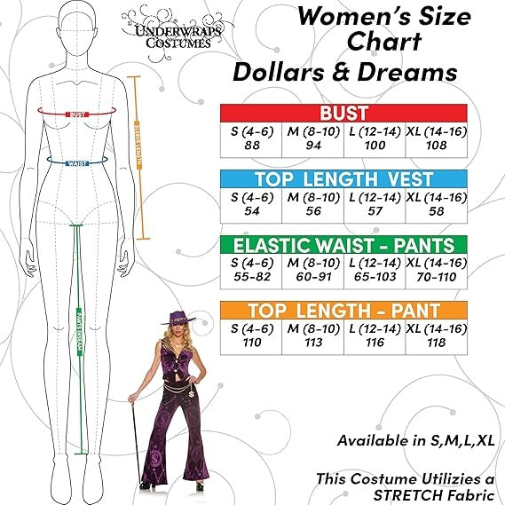 Sexy Velvet Pimp Costume - 70s Disco Outfits for Women, Halloween Costumes, Women Adult Costume Party