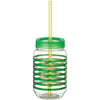Shamrock Mason Cup With Straw