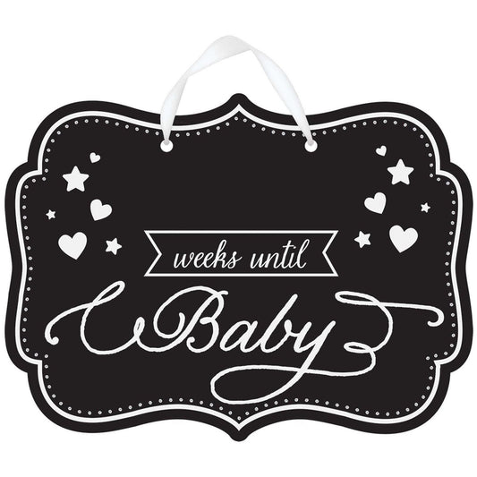 Sign - Chalkboard Weeks To Baby