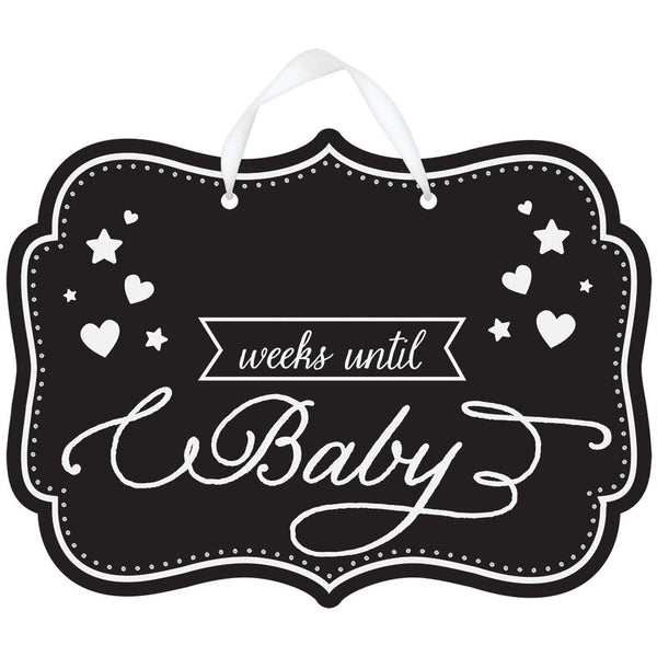 Sign - Chalkboard Weeks To Baby