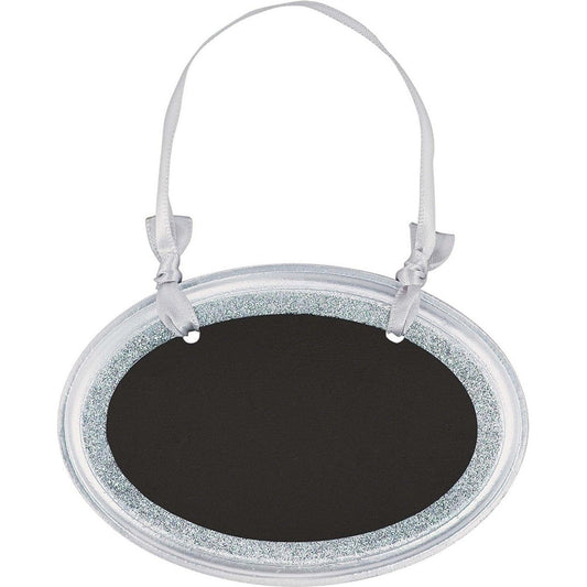 Sign - Mdf Oval Silver