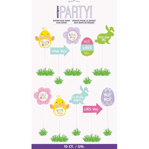 Signs - Clue, Easter Egg Hunt, 10 Count