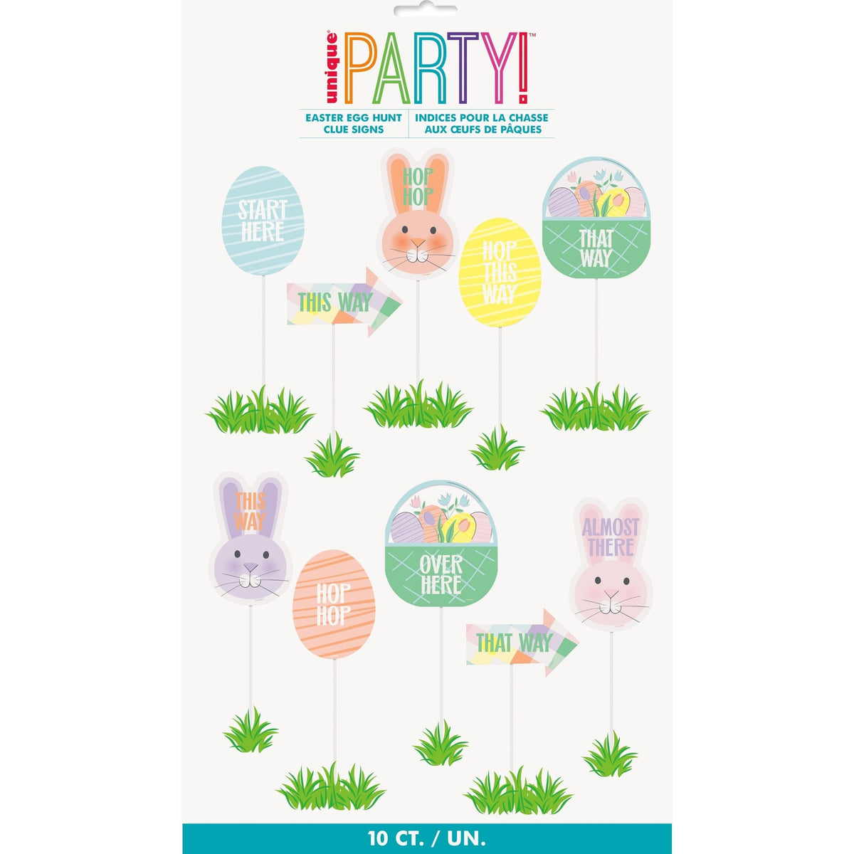 Signs - Easter Egg Clue, 10 Count