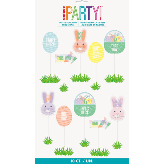 Signs - Easter Egg Clue, 10 Count