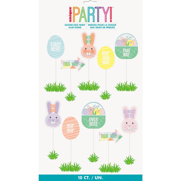 Signs - Easter Egg Clue, 10 Count