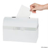 Silver Bow Wedding Card Box