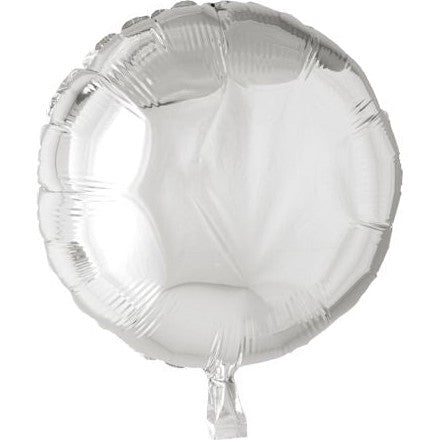 Silver Round Foil Balloon 18"