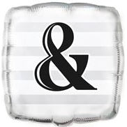 Silver & Wedding Square Foil Balloon