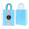 Small Light Blue Kraft Gift Bag, Set of 12