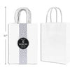 Small White Kraft Gift Bag, Set of 12