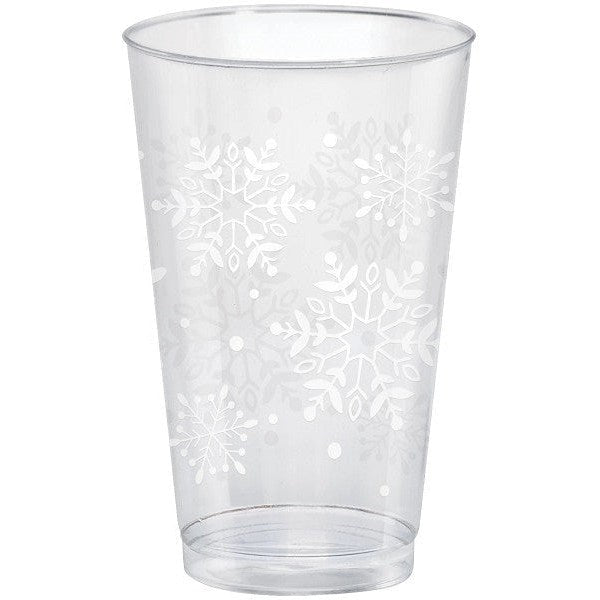 Snowflake Printed Tumblers, 16 Oz.