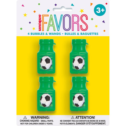 Soccer Mini Bubble Bottles